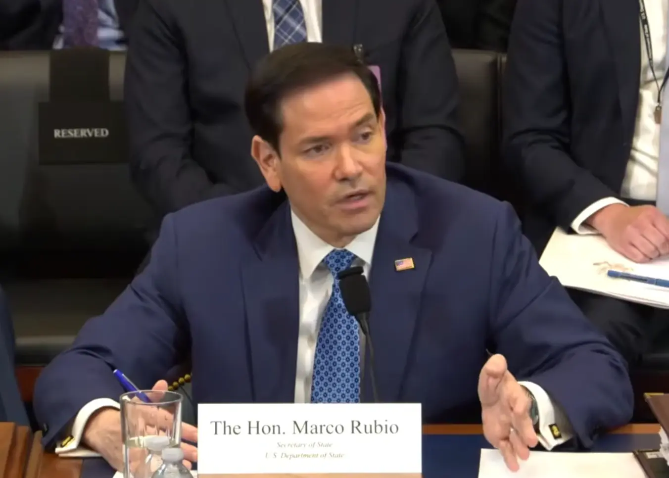 El secretario de Estado Marco Rubio declara ante el Comité de Asuntos Exteriores de la Cámara de Representantes, 3 de junio de 2026.